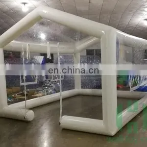0.45mm Pvc Tarpaulin Transparent House Shape Inflatable Easy up Beach Tent Outdoor Camping Bubble Tent thumbnail-2
