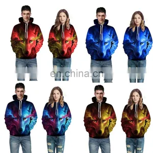 Wolf 3D Hoodie Printed, Sleeve Pullover Hoodie, Sports Hooded Sweatshirt for Women/Men thumbnail-1