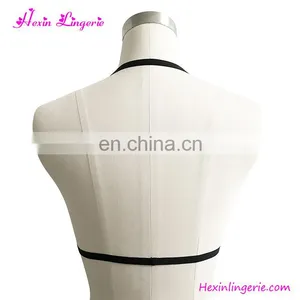Fashionable Black Women Bra Harness Top Elastic Bralette Sexy thumbnail-5