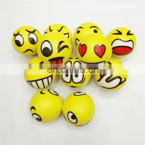 A022 Stress Ball Novelty Squeeze Ball Hand Wrist Exercise Squeeze Toys Smile Face PU Slow Rebound Ball 12pcs 6.3cm thumbnail-6