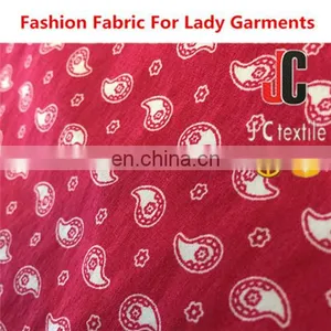 JC-M31242 Rayon Stretch Knit Bengaline Fabric Printed Border Design Fabric 100% Rayon Stretch thumbnail-3