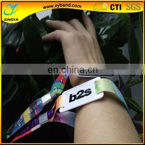 Custom Woven Polyester Uhf Rfid Wristband thumbnail-1