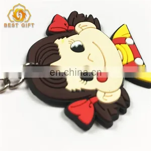 Hot Fashion PVC Cute Cartoon Girl Keychain thumbnail-4