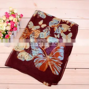 Wholesale Hot Sale Lady Fashion Printed Chiffon Scarf thumbnail-5