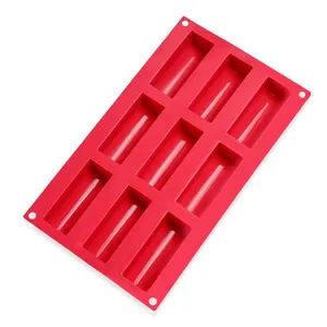 Free Sample Food Grade Heat Resistant Nontoxic Silicone Cake Mould Baking Mousse Pudding Mould Tool 9holes thumbnail-5