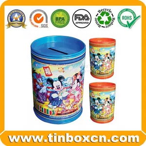 Metal Tin Coin Bank With Lock Saving Money Box for Gift thumbnail-5