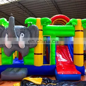 Air Pop up Popular Inflatable School Bouncy Castle With Elephant Theme Cartoon thumbnail-2