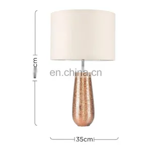 Novel Modern Custom Cheap Home Decor Rose Gold Desk Lamps Ceramic Foe Hotel Bedside thumbnail-2