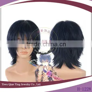 Cheap Ao no Exorcist Okumura Rin Short Black Cosplay Wig thumbnail-1