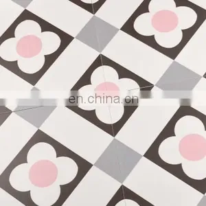 Special Artistic Floor Tile Antique Living Room Balcony Anti-slip Pink Floret Brick thumbnail-4