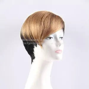 Hot Selling 1B/27 Short Human Hair Wig 100% Remy Hair thumbnail-1