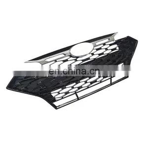 Front Honeycomb Grill Auto Parts Car Front Grill Radiator Mesh Chrome Black Frame Style for Hyundai Elantra 2019-2021 thumbnail-4