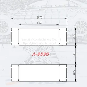 VICO On Ground Install / Ultra Thin Scissor Car Lift for Sale # V-JSXB-A-3530 thumbnail-4