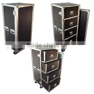 Rolling Aluminum Hard Flight Case With Drawers,Aluminum Flight Storage Carry Case With Wheels, Aluminum Instrument Carrying Case thumbnail-2