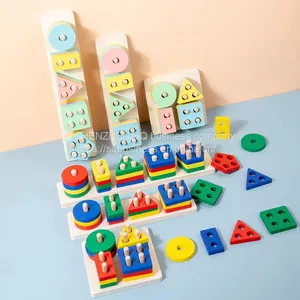 Montessori Toys 18+ Month Old, Wooden Sorting and Stacking Toys for Toddlers Preschool Learning Toy, Gift for 12-18 Month Boy thumbnail-1