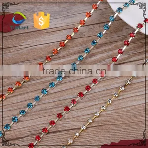 Wholesale 4 Row Rhinestone Chain for Shoes Boots Decoration thumbnail-2