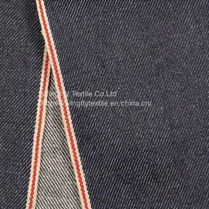 11.7oz 99% Cotton 1% Elastic Right Twill Denim Material Skinny Selvedge Jeans Fabric W281324 thumbnail-3