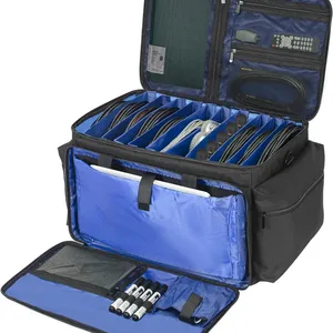 Cable File Bag With Detachable Dividers, DJ Gig Bag Cord Organizer Case thumbnail-1
