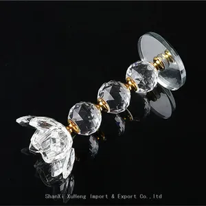 Lotus Crystal Candlestick Decoration Creative Crystal Glass Crafts Manufacturers Wholesale Wedding Candlesticks thumbnail-4