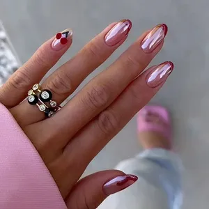 Cat's Eye Wearing Nail Tips Expensive Tan Detachable Nail Tips French Nail Art Premium Press on Nails SUQH thumbnail-3