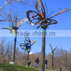 Stainless Steeel Garden Abstract Metal Beautiful Butterfly Sculpture thumbnail-2