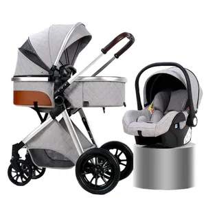 High Quality 3-in-1 Travel System Baby Stroller Two-way Push Chair With Carrycot For Sitting And Lying - Buy Luxury Removable Carry Cot Pram Oxford thumbnail-2