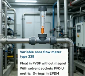 Variable Area Flow Meter Rotameter PVC PVDF Water Flow Meter for Water Treatment Pipeline Monitoring thumbnail-3