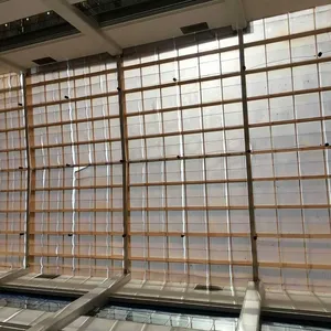 Steel Frame 8+1.52pvb+8+12a+10 Tempered Laminated Insulating Safety Glass Roof, Point-type Stainless Steel Connection Claw Glass Awning Roof thumbnail-2