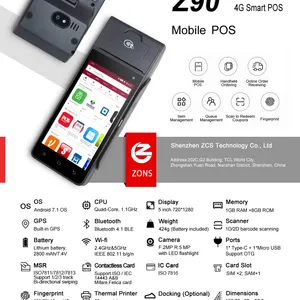 Z90 Handheld Android POS Machine Built-in 58mm Thermal Printer for Restaurant & Shop thumbnail-4