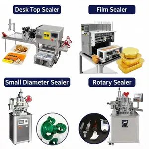 Custom Automatic Sealing Machine for Plastic Paper Yogurt Cups Cake Boxes and Food Takeout Containers Milk Tea thumbnail-4