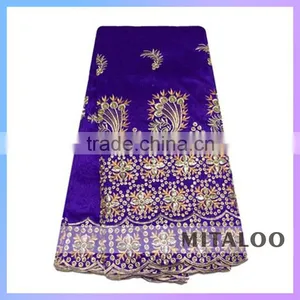 Mitaloo MGP0047 Wholesale Hotselling Indian Raw Silk George Lace Fabric thumbnail-1