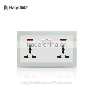 Haiyi China Supplier British Standard Double 13A 250V Electrical Wall Switch Sockets thumbnail-4