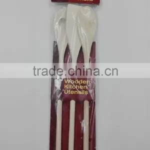 3PC Salad Spoon Wood Flatware thumbnail-1