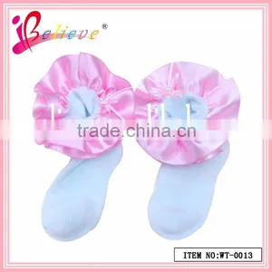 Cute Baby Girls Products Wholesale Ribbon Decoration Fancy Baby Socks Gift (WT-0013) thumbnail-1