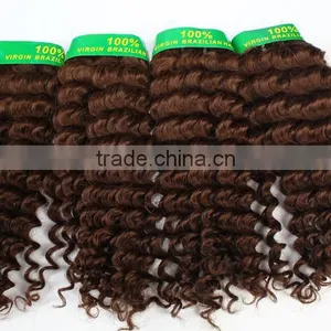 OEM Factory DEEP CURL Hair Natural Color Virgin Brazilian Hair Weave thumbnail-3