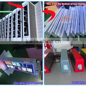 RGX P5mm High Brightness Wireless 3G Asychronous LED Taxi Sign,LED Taxi Roof Sign,Taxi Top LED Display thumbnail-4
