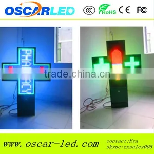 Front Maintenance DIP Led PharmacyCross Display Signs/programmable Waterproof Video Cross Led Pharmacy Signs thumbnail-4