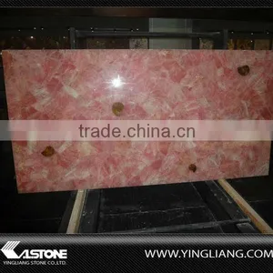 Natural Semiprecious Gemstone Pink Quartz Slab thumbnail-1