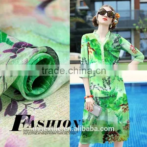 Silk Scarf 100% Silk Printed Chiffon Silk Fabric thumbnail-3