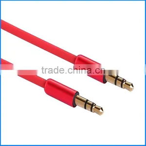 AUX Cable Gold Plated Audio Wire Hot Pink Stereo Panel Mount Cable for Computer, Car Audio, Audio Equipment thumbnail-1