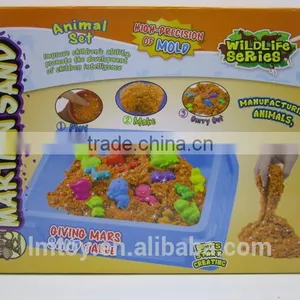 Jungle Animal Martian Sand With 10 Sand Mold + 1 Table, Magic Motion Sand 500G thumbnail-2