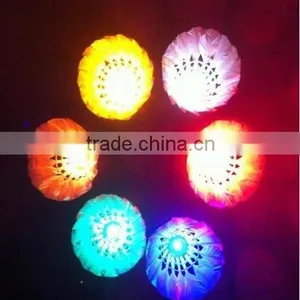 Popular Flashing Lighted Led Duck Leather Shuttlecock Badminton thumbnail-2