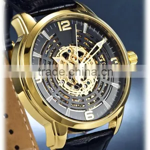 Genuine Leather Automatic Mechanical Skeleton Watch thumbnail-1
