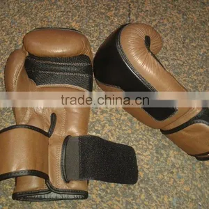 Brown and Black Boxing Gloves Training Gloves thumbnail-3