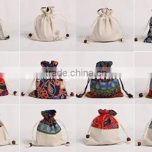 2015 Factory Drawstring Jewelry Bag, Gift Bag, Cotton Jewelry Pouch thumbnail-1