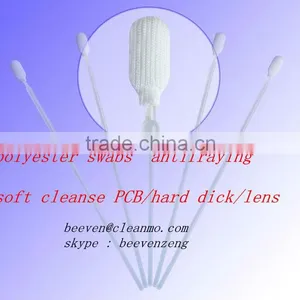 100ppi Cleanroom Strong Cleanse Ability Polyester Sponge Swab With Long Handle thumbnail-1