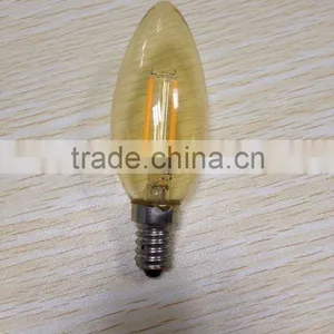 DIMMABLE LED FILAMENT CANDLE BULB LIGHT WITH FROSTED/AMBER/CLEAR GLASS 2WATT 4W E12/E14/E27/B22 UK USA CE ROHS UL thumbnail-3