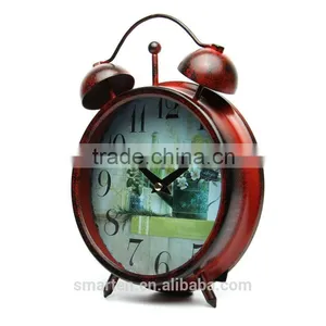 Red Decorative Retro Style Metal Digital Prayer Time Clock thumbnail-4