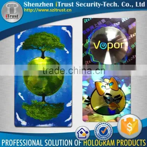 Hot Sell Cheap Tamper Proof Custom Logo Hologram 3D Mirror Lens Cat Eye Sticker thumbnail-1