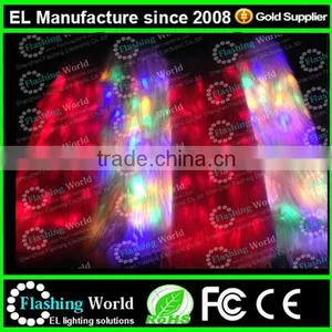 Light Up White LED Furry Leg Warmers - Rave Costume Fluffies thumbnail-1